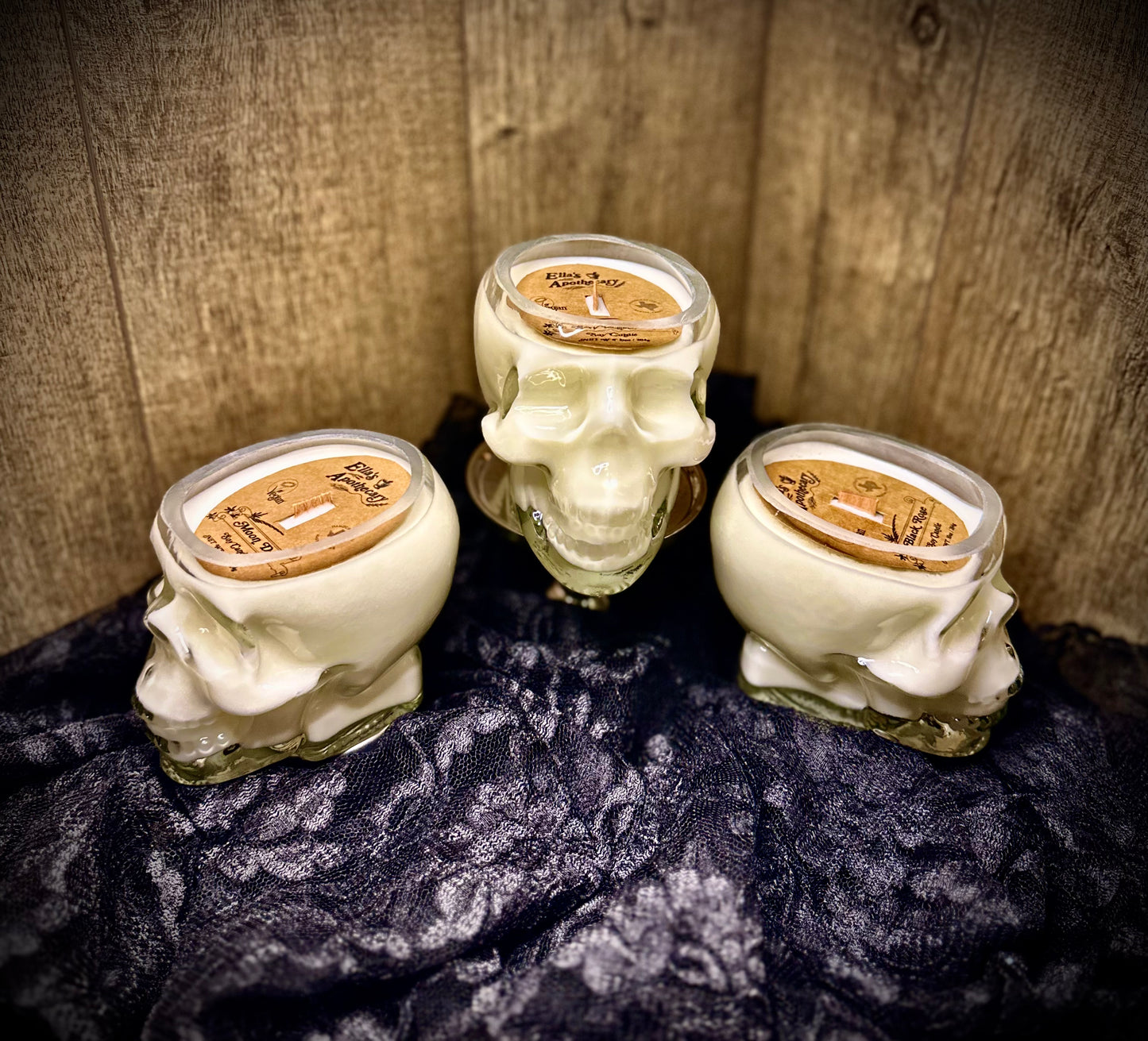 Glass Skull Candle