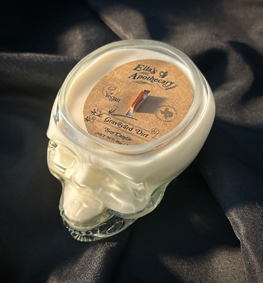 Graveyard Dirt - 10oz Skull Candle